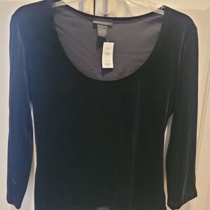 The Limited Black Fitted Blouse with Long Sleeves